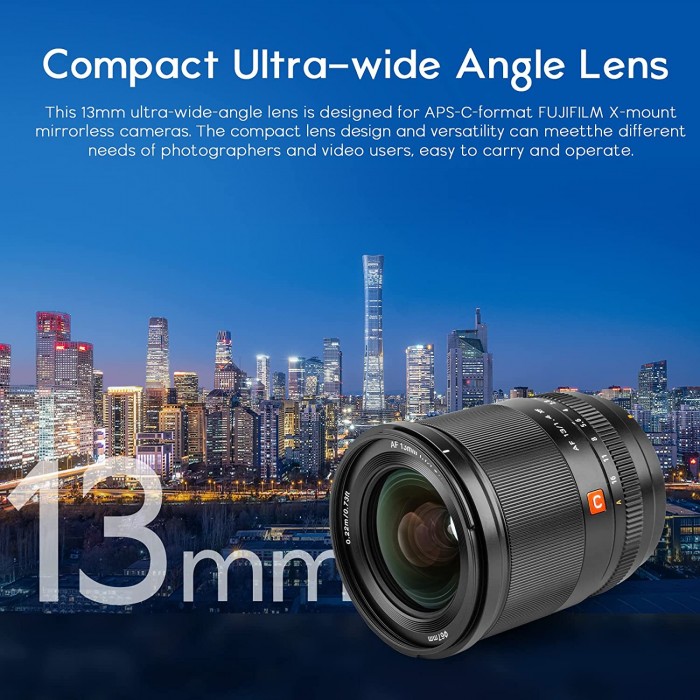 Viltrox 13mm F1.4 STM Auto Focus Ultra Wide Angle Lens APS-C Lens